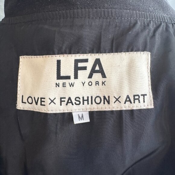 LFA Love x Fashion x Art New York Biker Zip Up Jacket | Color: Black | Size M - Picture 3 of 6